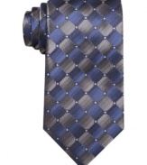 Modern geometry. This John Ashford tie gets your work rotation all squared away.