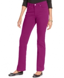 Brighten up your wardrobe with Charter Club's vibrant curvy-fit jeans!