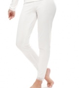 Fashion and function without the bulk. Lace-trimmed Softwear leggings by Cuddl Duds provide cozy warmth that pants easily slip over.