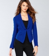 INC combines a striking hue with a tailored silhouette for this must-have blazer.