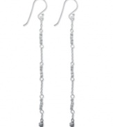 It's a chain effect. Complete a totally-chic look with Studio Silver's dangling chain earrings in sterling silver. Approximate drop: 2 inches.