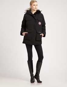 Originally developed for scientists working in research facilities in Antarctica, the Canada Goose Expedition Parka allows its wearers to withstand the most frigid temperatures.