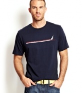 Steer yourself to great casual style with this sailing-inspired t-shirt from Nautica.