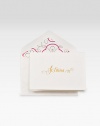 Everything sounds more romantic in French. Especially the most romantic three words of all. This gold hand-engraved set paired with beautifully-lined envelopes is the perfect way to remind that special someone how much you care.Set of 15 notecardsHand-engraved design3.9W X 5.2HMade in USAAdditional InformationShipping timeline for this itemThis item cannot be shipped via Rush, Next Business Day, Saturday delivery.This item cannot be shipped to a P.O. 