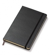 Hardcover notebook with rounded corners, plain pages and an elastic closure.