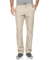 Head into neutral territory with a sleek, slim pair of cotton twill pants from American Rag.