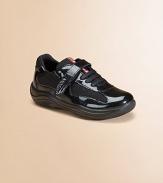 Patent leather with mesh and grip tape closure.Rubber sole Imported