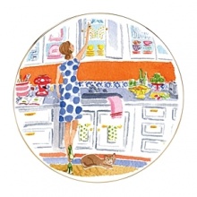 Inspired by kate spade new york's famous paper designs, these watercolor-splashed plates are fun and fanciful.