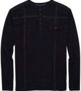 Strapping style: Sean John designs this henley tee with a harness motif.