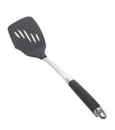 Totally turn things around in the kitchen! Food prep gets a precision edge with a sleek slotted turner that combines a silicone SureGrip handle and durable stainless steel for comfort and strength that bring even more meals to the table.