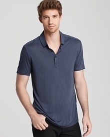 This slim fit polo is crafted in a modal and wool blend for a super breathable feel and body-hugging drape.