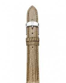 Michele goes exotic with this lizard watch strap. Designed to update your favorite watch, it's interchangeable with heads from the brand's much-coveted collection.