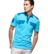 This polo from INC International Concepts is in stark contrast to boring casual shirt style.