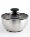 Take your greens for a spin and end up with crisp and delicious ingredients for amazing salads. Just press the patented pump to spin and the brake button to stop. The attractive stainless steel body also makes a great serving bowl! Lifetime warranty.