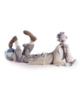 Make any room feel more like the big top with the seriously silly Clown figurine from Lladro. A painted face, white gloves and oversized shoes crafted of premium porcelain give him oodles of personality.