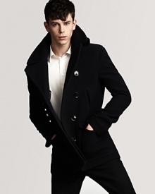 Burberry's faithful take on the classic peacoat brings a certain depth of style to your autumn wardrobe.