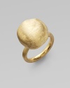 From the Africa Collection. A simple, yet impactful piece in radiant, textured 18k gold. 18k goldWidth, about ¾Made in Italy