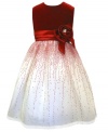 This red sparkle dress from Jayne Copeland is the perfect piece for celebrating during the holiday season.