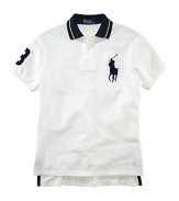 Polo Ralph Lauren Custom-Fit Short-Sleeved Stripe Mesh Polo