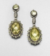 EXCLUSIVELY AT SAKS. From the Irma Collection. Faceted lemon citrine set in a sterling silver design, surrounded in complimentary peridot stones in a lovely drop design. Lemon citrine and peridotSterling silverDrop, about 1.75Post backImported