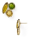 Color every look with this pair of cluster stud earrings from kate spade new york, boasting a mix of 12-karat gold plate and boldly hued stones.