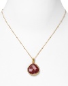 With a faceted ruby pendant pendant, Coralia Leets' 22-karat gold necklace is elegance simplified. Day or after dark, this piece slips on to give a spectrum of looks tonal sparkle.