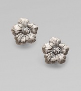 These simply chic, floral studs are the perfect mix of elegance and femininity. Sterling silverSize, about 1Post and clip backMade in Italy