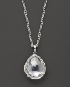 A faceted clear quartz teardrop set in sterling silver. By Ippolita.