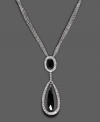 A fearless accessory with ultimate elegance, by Monet. This beautiful necklace features faceted glass stones accented with pave crystals. Approximate length: 16-18 inches. Approximate drop: 2-1/4 inches.