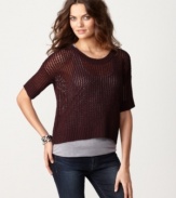 Pair Kensie's lightweight sweater over a cami and wear it with jeggings for a classic fall outfit that never goes out of style.