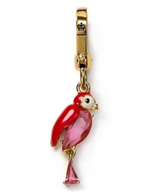 Charm them. Juicy Couture's gold-plated parrot token is a ready for island-hopping.