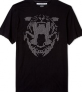 Loose lips sinks ships.  Metal mouth short sleeve crew neck t-shirt by Sean John Big & Tall.