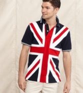 The best of both worlds. This UK and US polo shirt from Tommy Hilfiger combines the best of red, white and blue style.