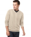 In a textured solid, this Perry Ellis sweater is a classic piece you can wear with just about anything.