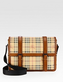 The iconic-checked pattern and faux leather trim add a vintage air to this classic silhouette. Flap with magnetic closureAdjustable shoulder strapInterior zip pocket63% PVC/18% polyester/15% cotton/4% acrylic Fully lined 15¾W x 11H x 3½D Made in Italy