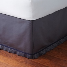 Tailored with pleated hem and topstitch detail, this bedskirt completes the collection.