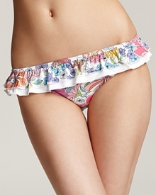 Ruffle-trimmed printed swim briefs from Coco Rave.