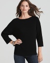 Chic dolman sleeves lend modern elegance to this luxurious Jones New York Collection cashmere sweater.