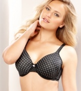 Bali had your comfort in mind while designing every detail of this One Smooth U underwire bra, styled in pretty polka dot print. Style #3470