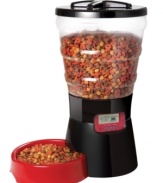 When you can't feed your best friend dog and companion cat at a scheduled time, this electronic pet feeder by Animal Planet will do it for you after customizing the portions and arranging the times with the easy to function programmable settings.