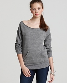 This ALTERNATIVE sweatshirt is a chic update on a sporty favorite.