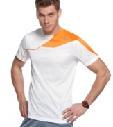 Dry goods. This moisture-management shirt from Puma keeps you cool and comfortable for your whole workout.