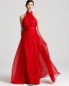 Badgley Mischka Gown - Halter Gown with Cape