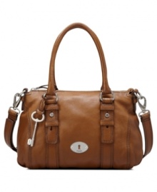 Love a lady-like look that's a bit laid-back? Check out this vintage-inspired satchel from Fossil that's crafted from the softest leather with shabby-chic, custom hardware. The spacious interior provides plenty of room to stash your day-to-day essentials, while the convenient crossbody strap offers instant versatility.