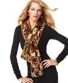 Faux fur makes a statement on INC's sophisticated scarf. Perfect for gifting, even if it's a gift to yourself!