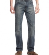 Rough up your denim look with these heavily washed jeans from Kenneth Cole New York.