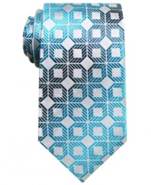 With ombre styling and a geometric pattern, this John Ashford tie is a treat for the eyes.