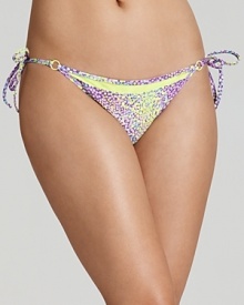 Vamp it up while you bask in this printed bikini from Nanette Lepore. Its playful print and cute cut are sure to make waves whether you're poolside or somewhere tropical.