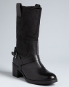 Moto meets equestrian in these elegant Lauren Ralph Lauren boots, polished with harness and pull tab details.