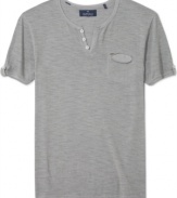 With a henley-style neck, this Buffalo David Bitton shirt cools down your fave style for the perfect layering piece.